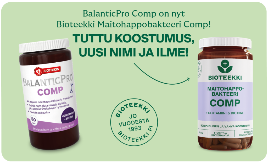 Balantic Pro Comp on nyt Bioteekin Maitohappobakteeri Comp