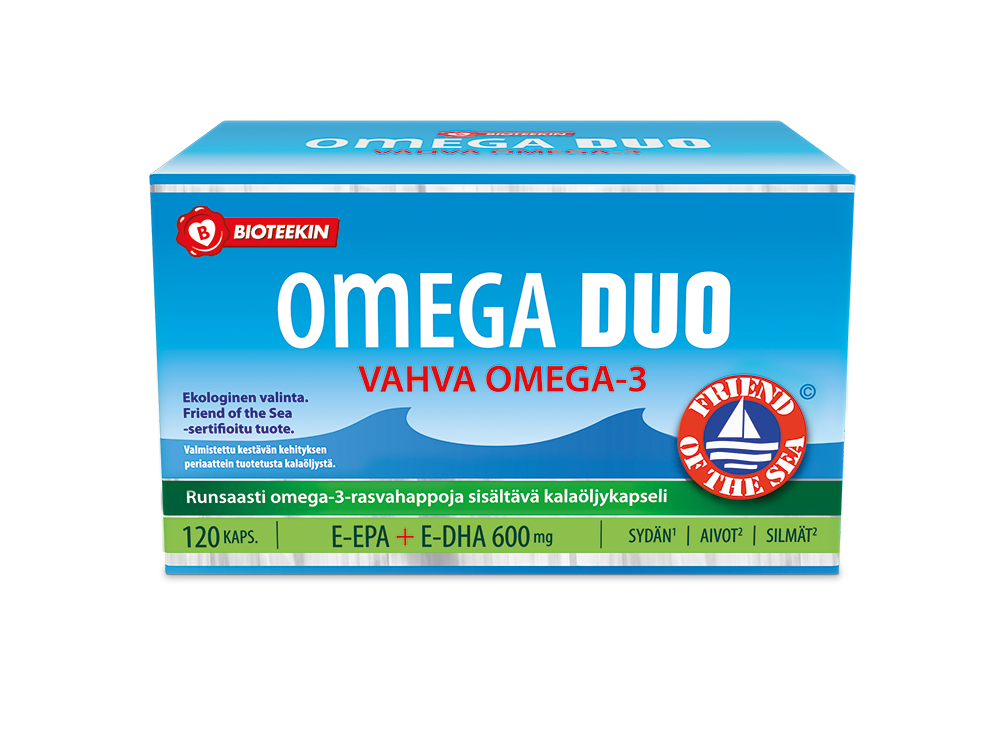 Bioteekin Omega Duo vahva omega-3 120 kaps.