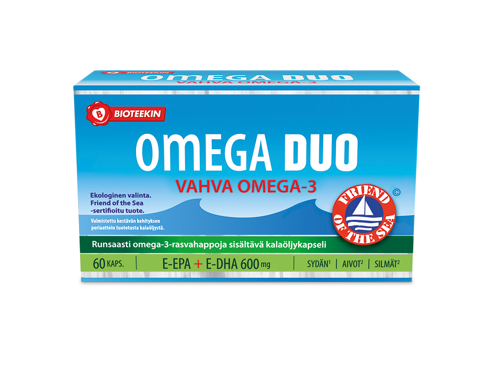 Bioteekin Omega Duo vahva omega-3 60 kaps.
