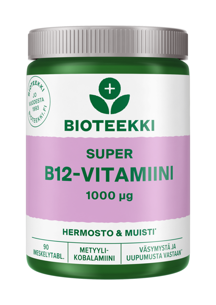 Bioteekin Super B12-vitamiini 1000mikrog 90tabl