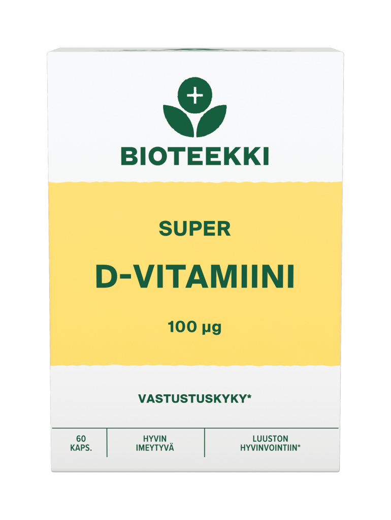 Bioteekki Super D-vitamiini 100 mikrog