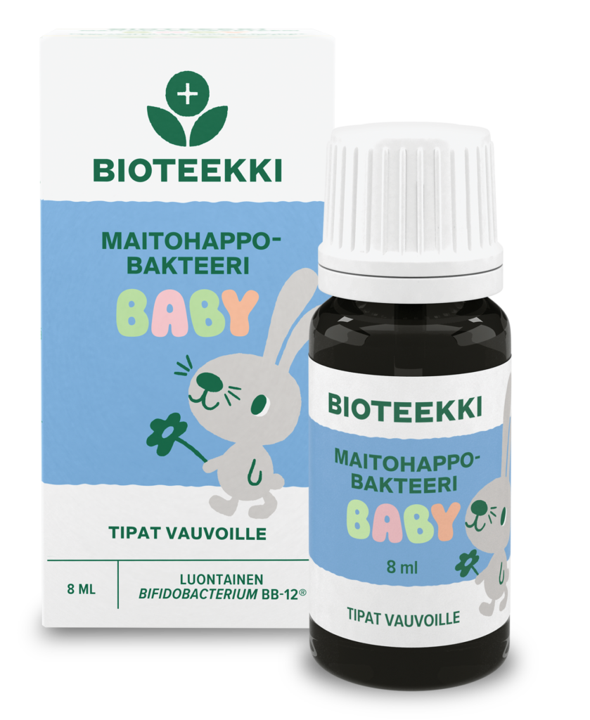 Bioteekki Maitohappobakteeri Baby Tipat 8ml ja pullo