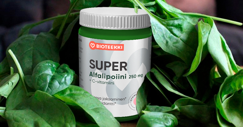 Bioteekin Super Alfalipoiini + C-vitamiini 250 mg