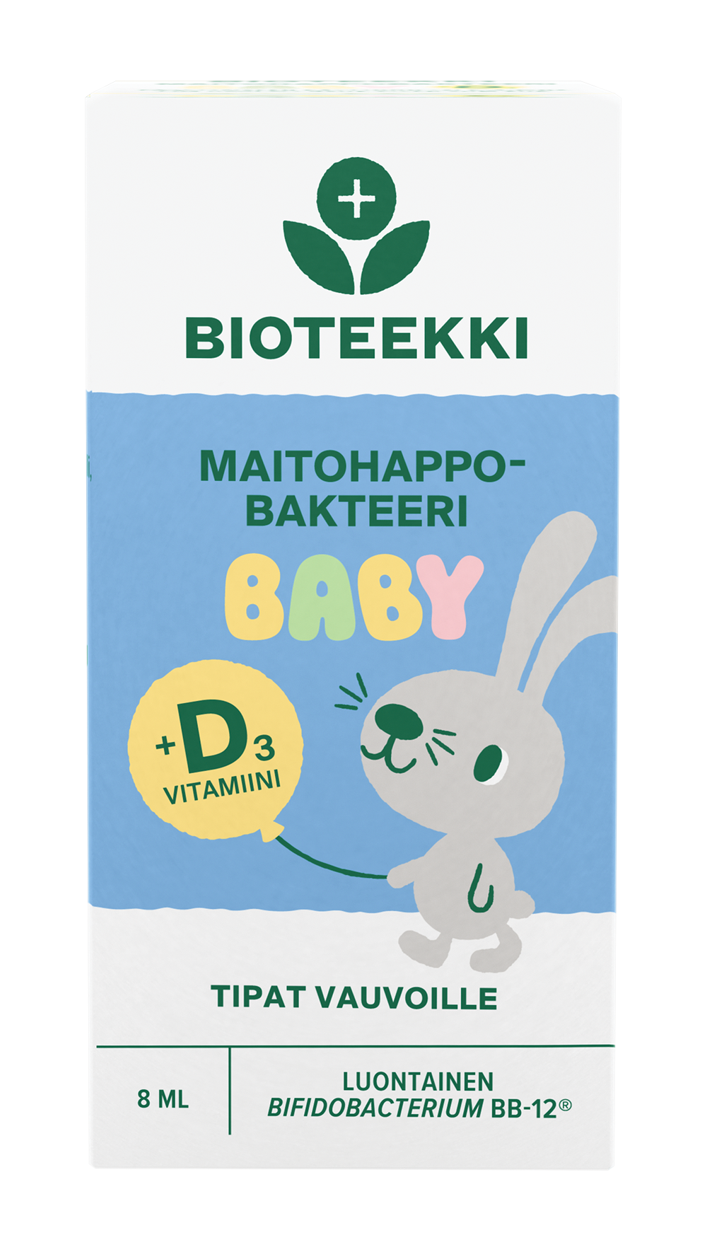 BIOTEEKKI MAITOHAPPOBAKTEERI  BABY + D3  – TIPAT