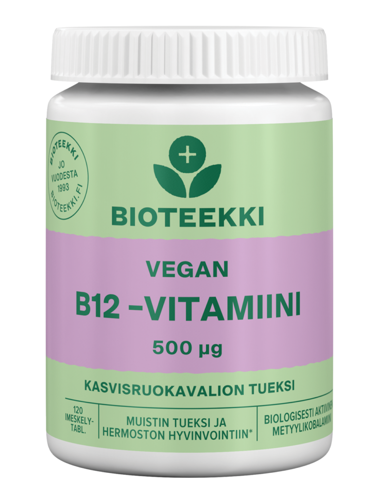 Bioteekki VEGAN B12-vitamiini 120tabl