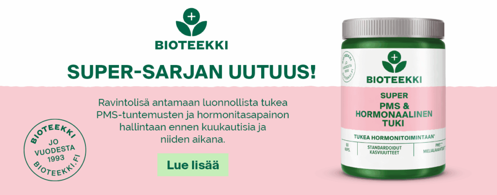 Bioteekin uutuus, Super PMS ja hormonaalinen tuki